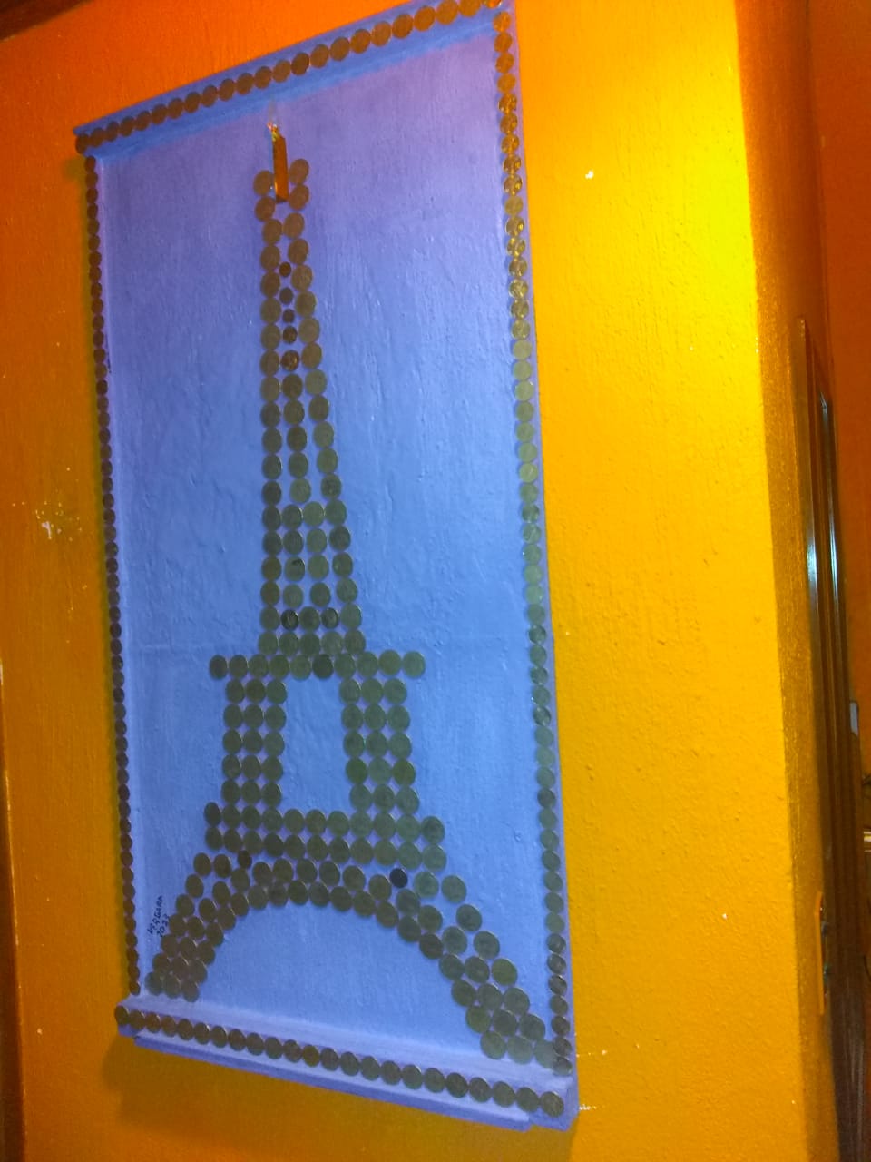 Cuadro/Escultura de monedas torre eiffel - Image 3