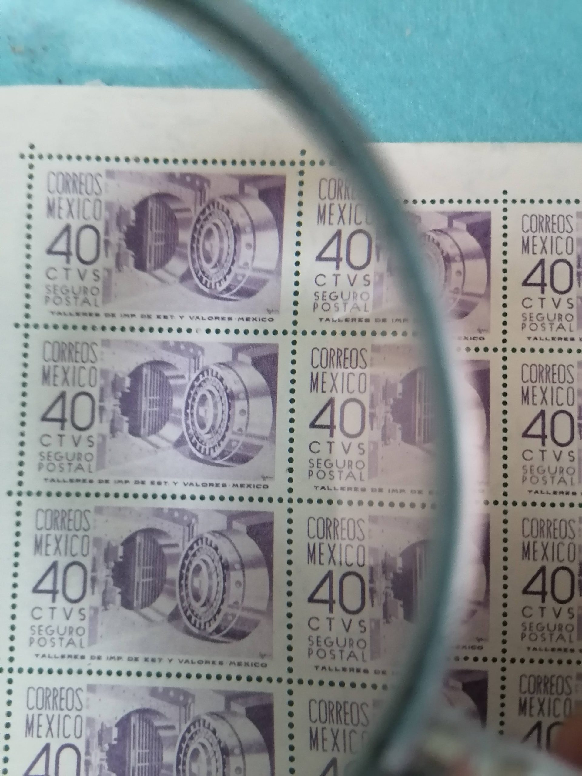 Planilla de estampillas nuevas 40cent correos mexico