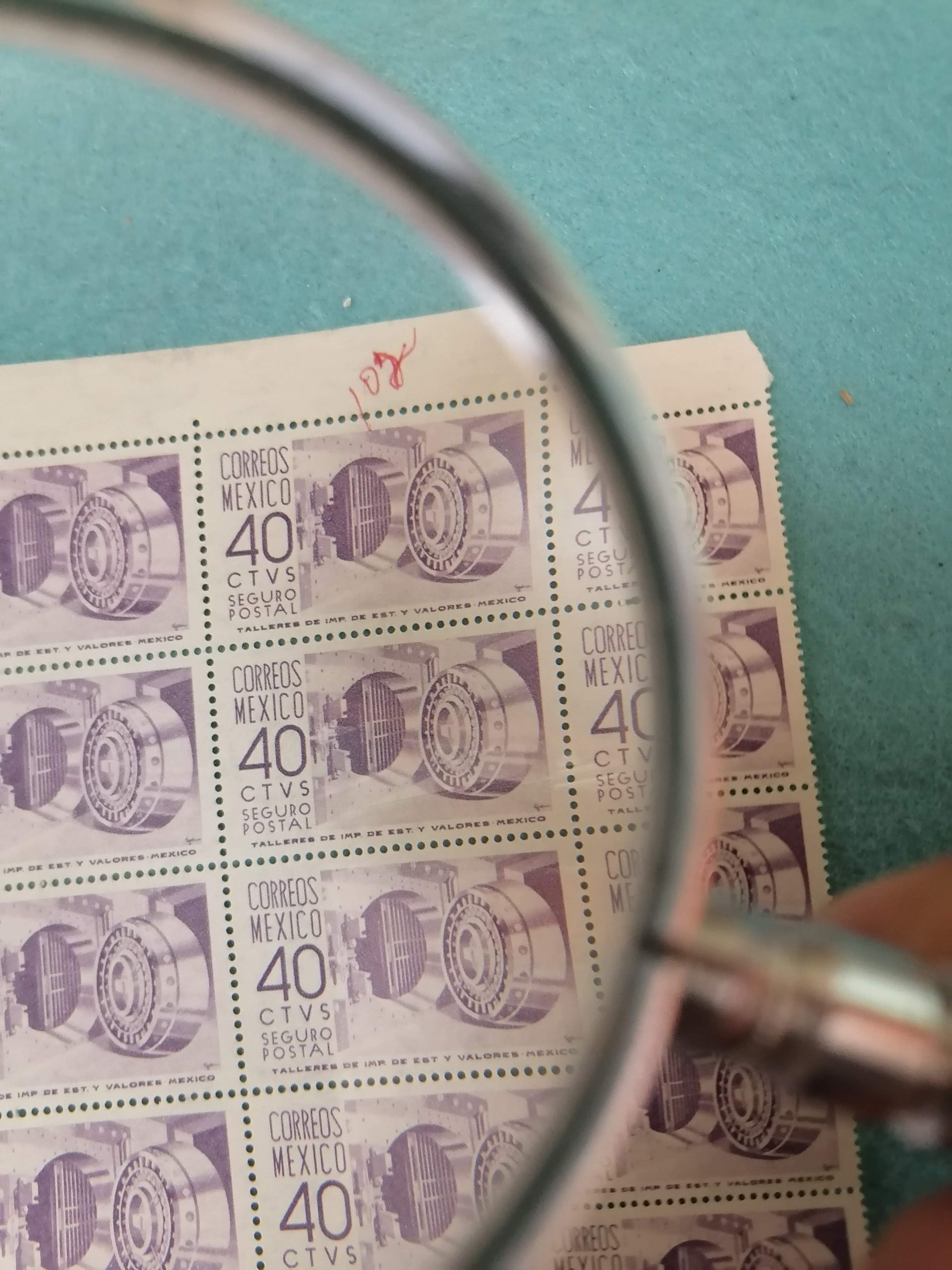 Planilla de estampillas nuevas 40cent correos mexico - Image 2